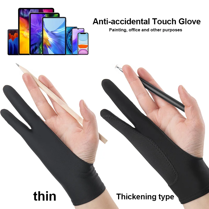 Drawing Glove Artist - Two-Finger Drawing Gloves Anti-touch Painting Gloves