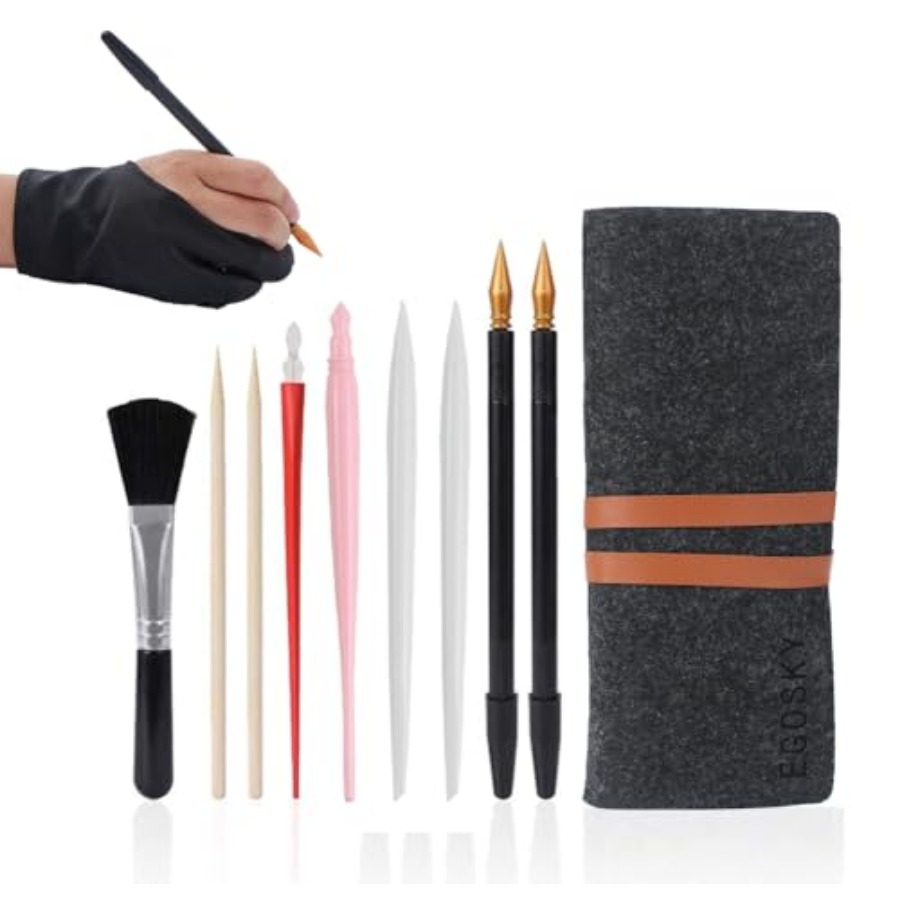 Drawing Glove Artist - Scratch Painting Art Tool, 11 Pieces