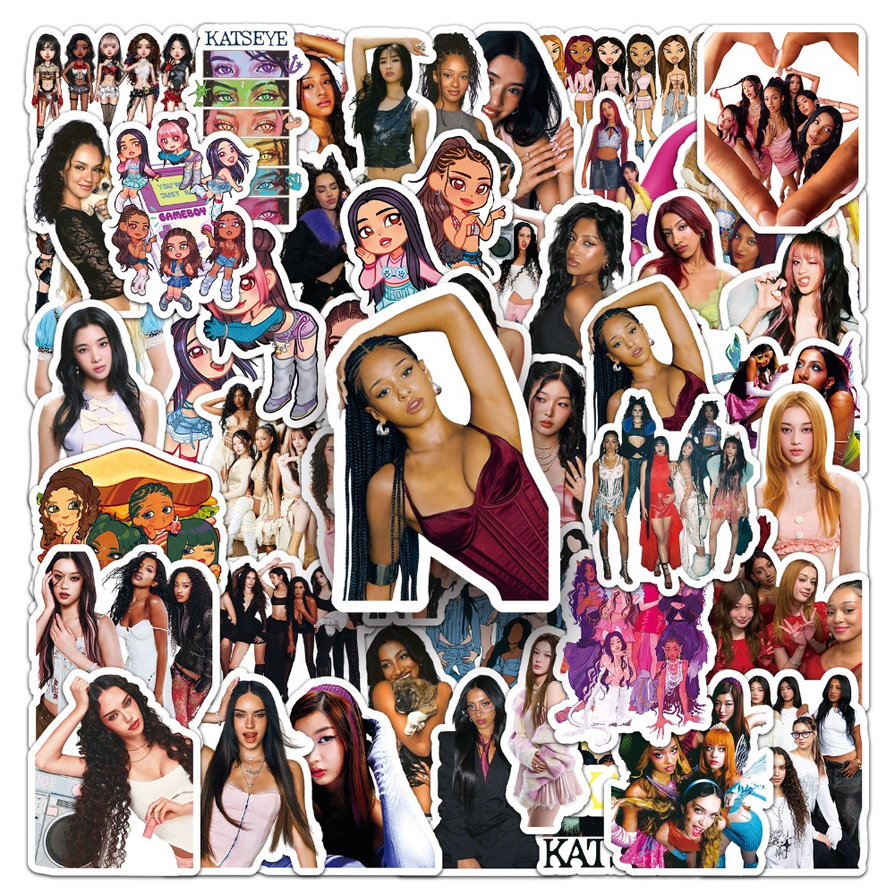 Tablet Accessories For Girls - 50pcs Girl Group KATSEYE Graffiti Stickers