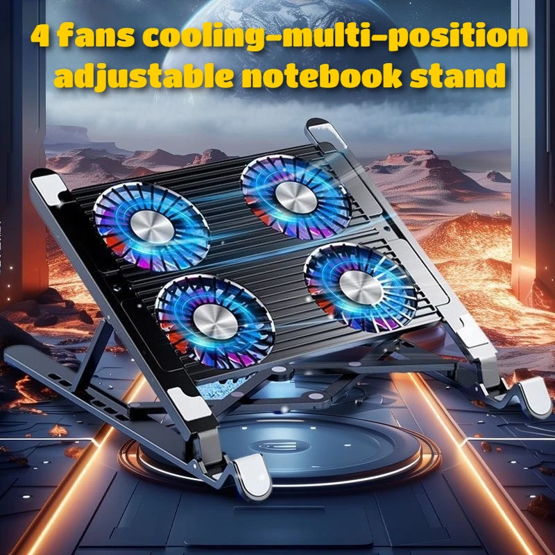 Cooling Stand Tablet - Portable Plastic/ Alloy Laptop Foldable Adjustable