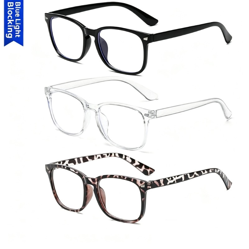 Tablet Accessories For Girls - 1/2/3Pcs Square Anti Blue Light Glasses