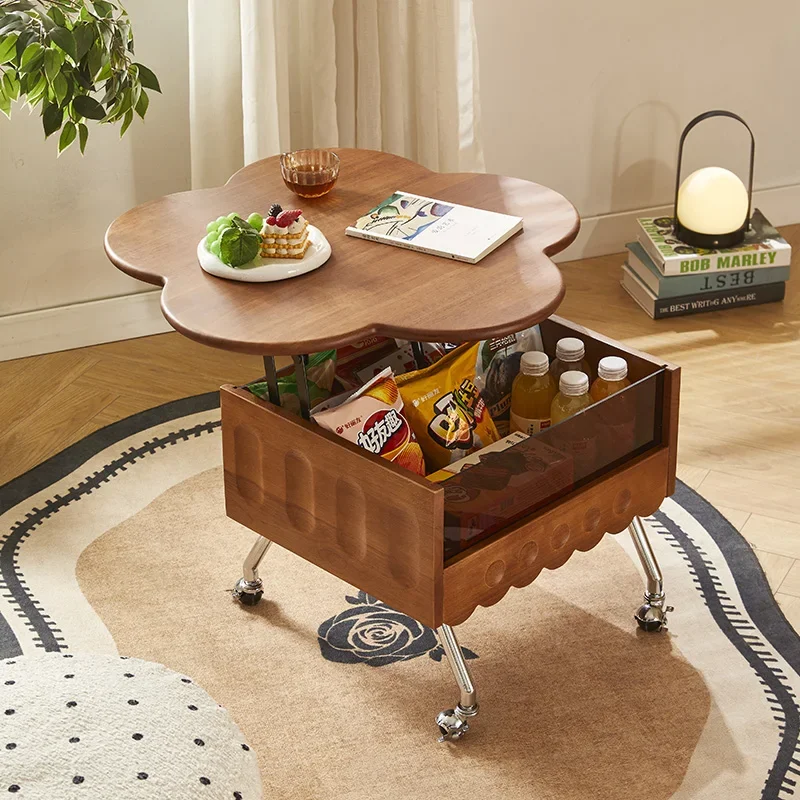 Unique Table Accessories - Retro French Coffee Table Solid Wood