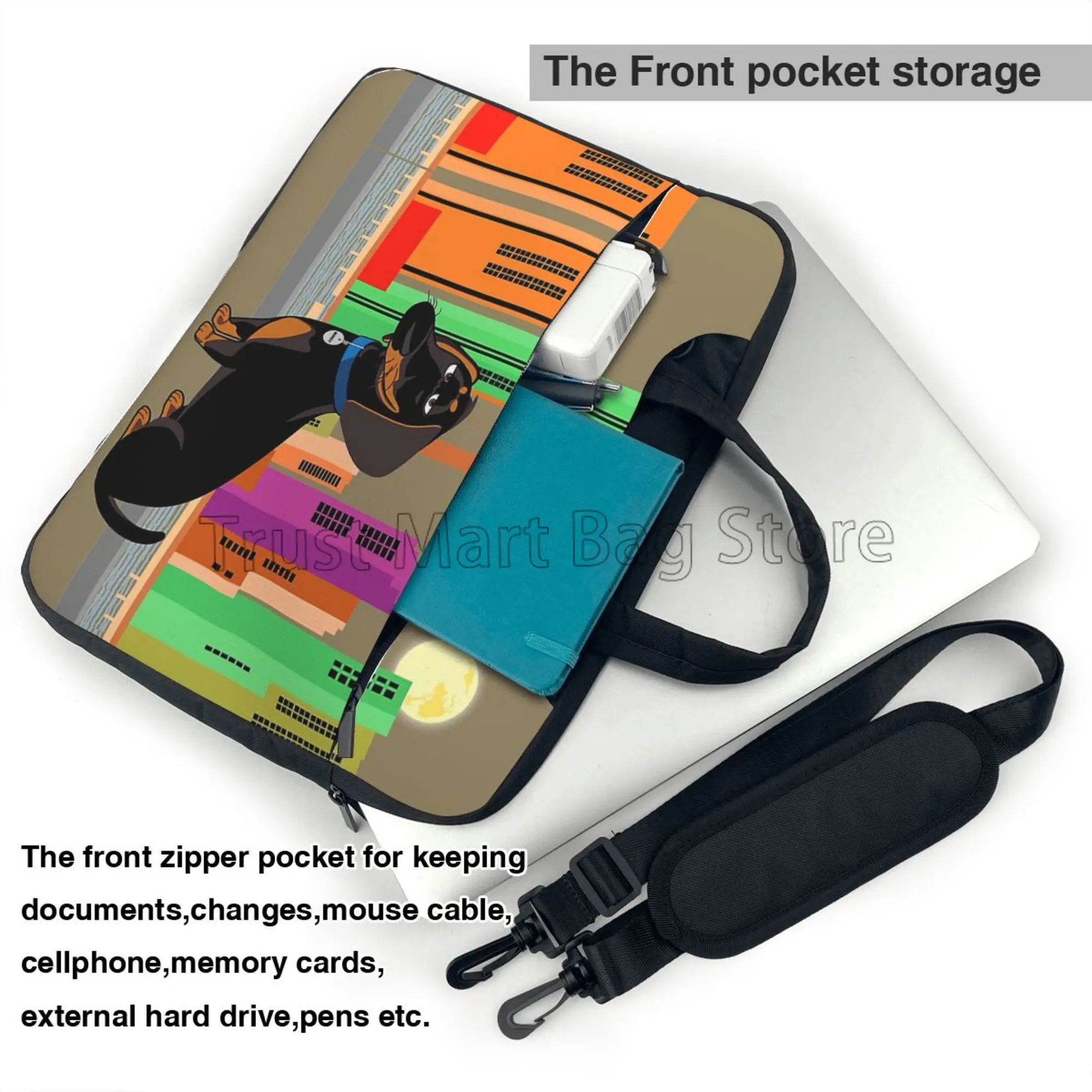 Cute Dachshund Print Laptop Ca - Tablet And Accessories Bag review and price