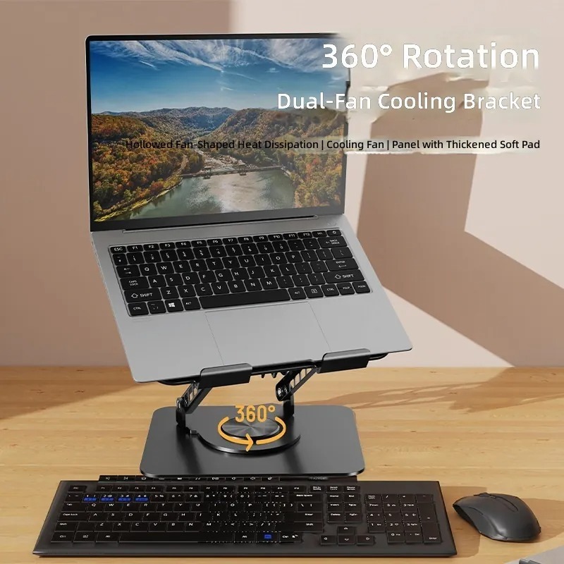 360 Degree Rotating Carbon Ste - Cooling Stand Tablet review and price