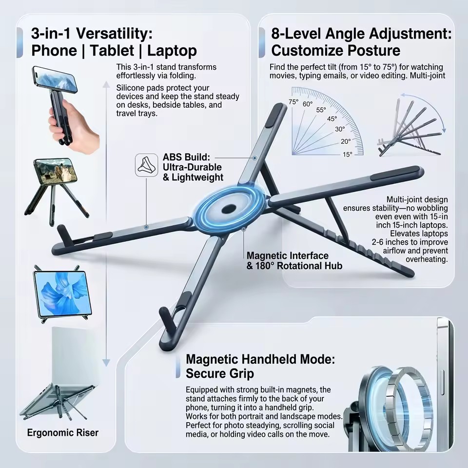 Portable Magnetic Phone Holder - Tablet Stand Accessories review and price