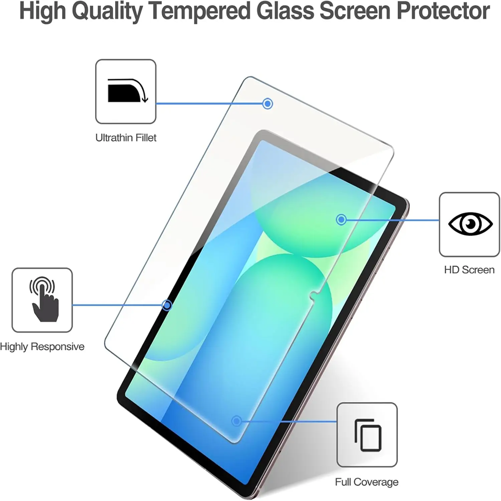 2 PCS 9H Tempered Glass Tablet - Temu Tablet Accessories review and price