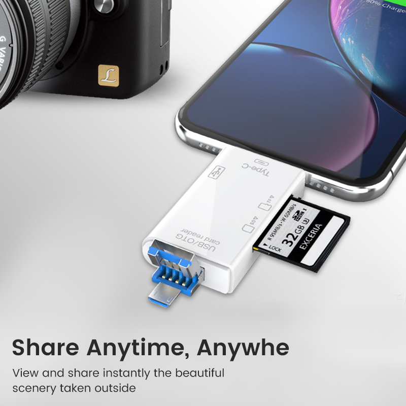 USB Type C Card Reader 6 in 1  - Tablet Reading Accessories review and price