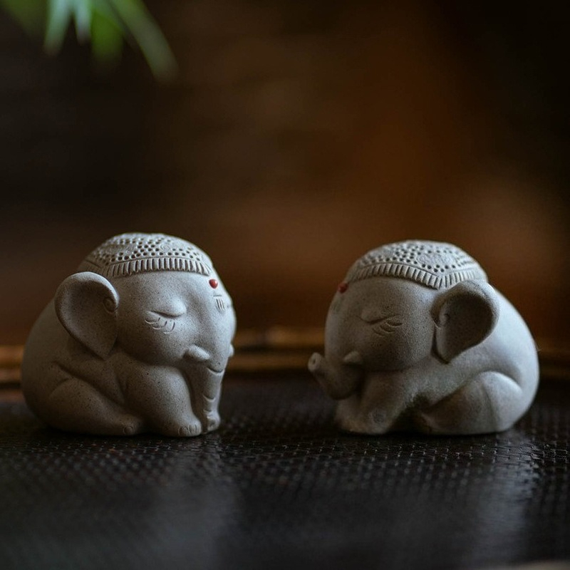 1 PC Purple Clay Peace Elephan - Unique Table Accessories review and price