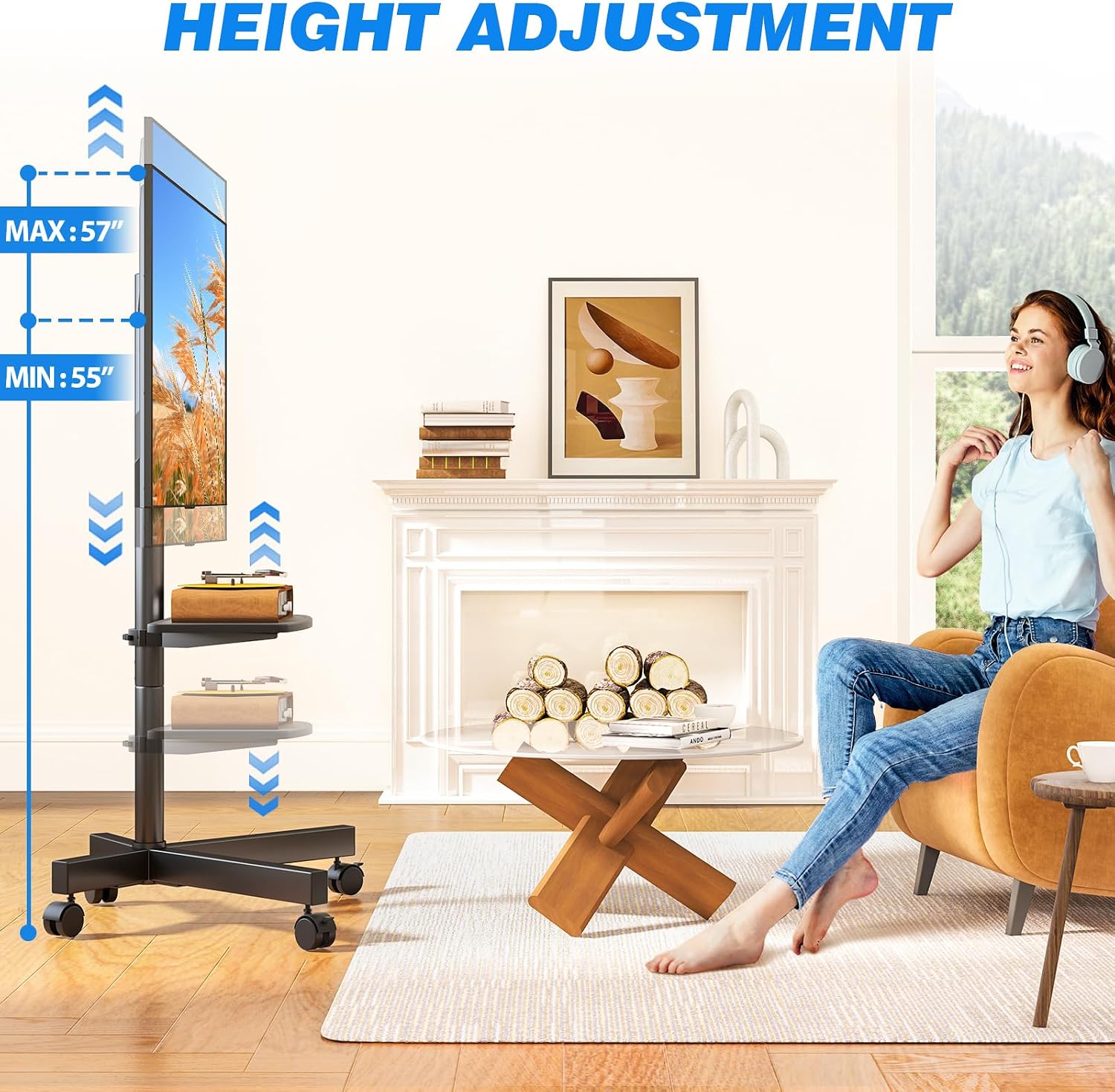 Mobile TV Stand for 23-65 Inch - Mobile & Tablet Accessories review and price