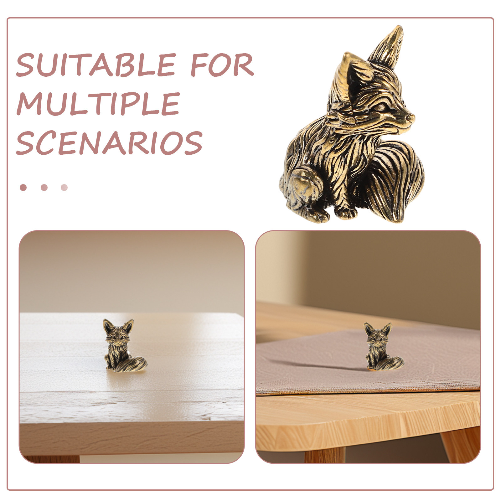 Vintage Solid Brass Fox Orname - Unique Table Accessories review and price