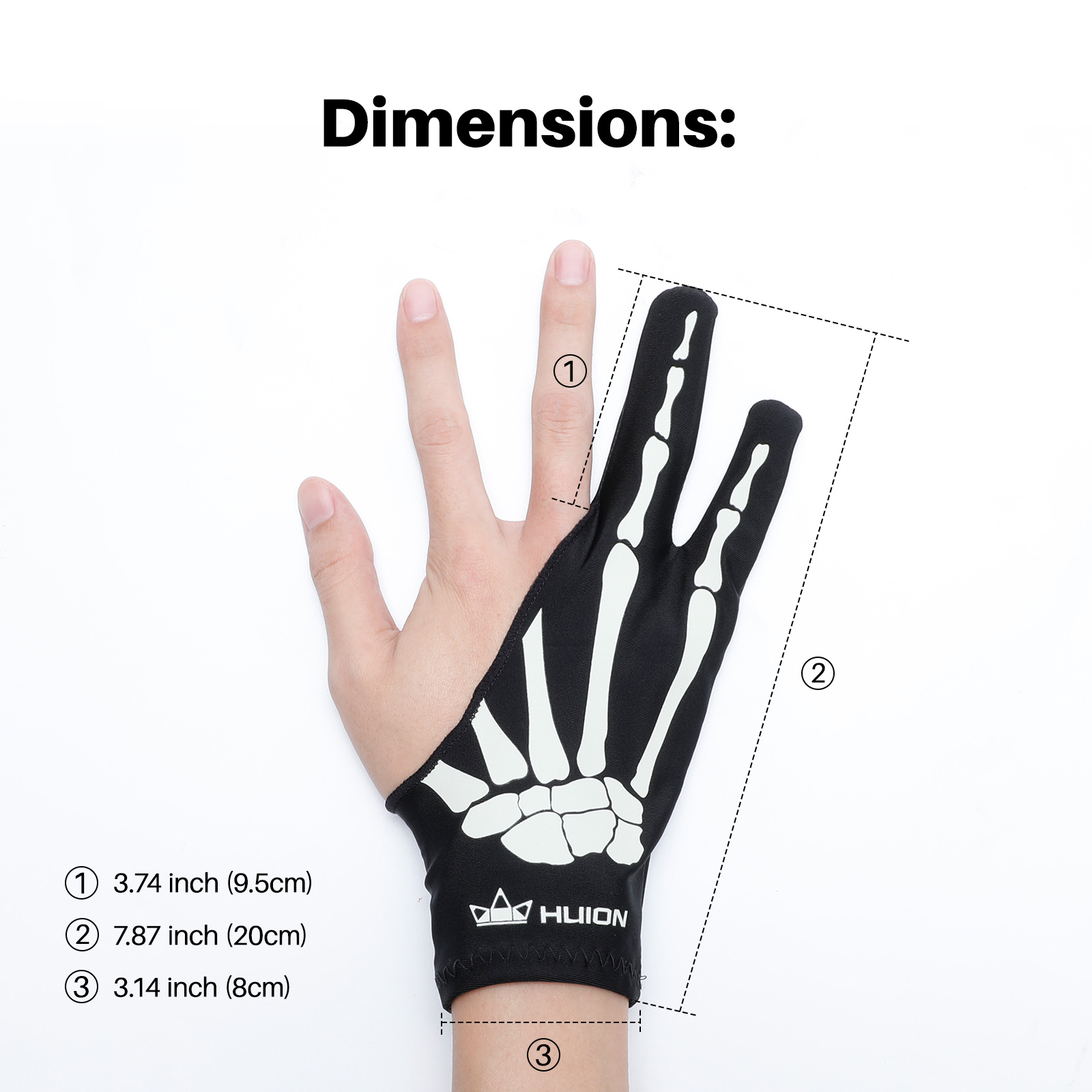 Huion Skeleton Glove Two- Fing - Drawing Glove Artist review and price