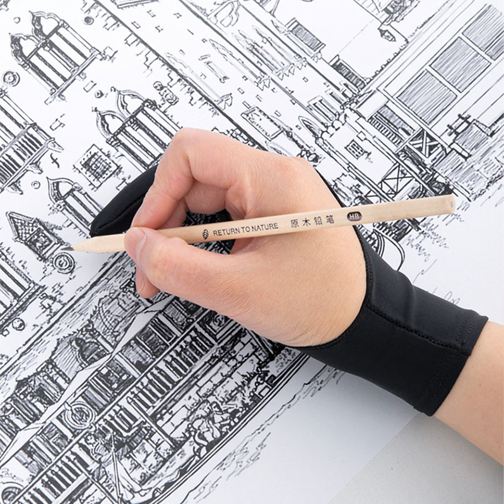 New Anti-touch Two-Finger Anti - Drawing Glove Artist review and price