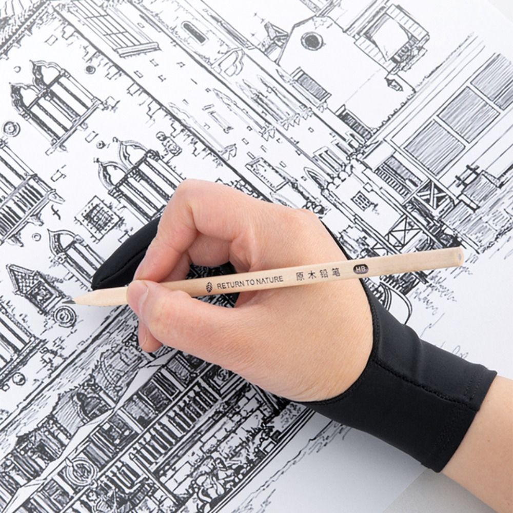 1pcs Simple 1/2 Fingers Painti - Drawing Glove Artist review and price