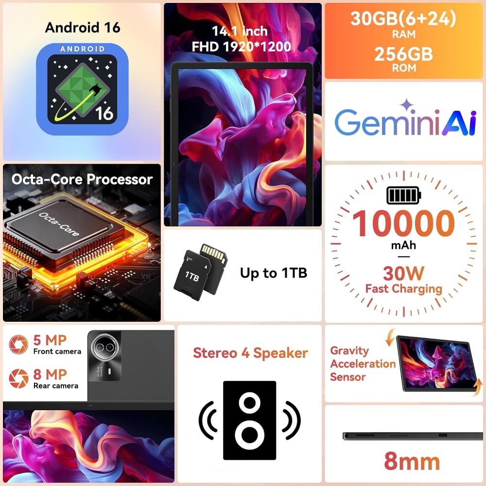 14 Inch Android Tablet 30GB RA - Ram Tablet Accessories review and price