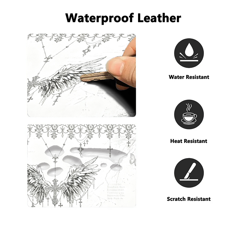 Leather Mousepad Black White A - Tablet With All Accessories review and price