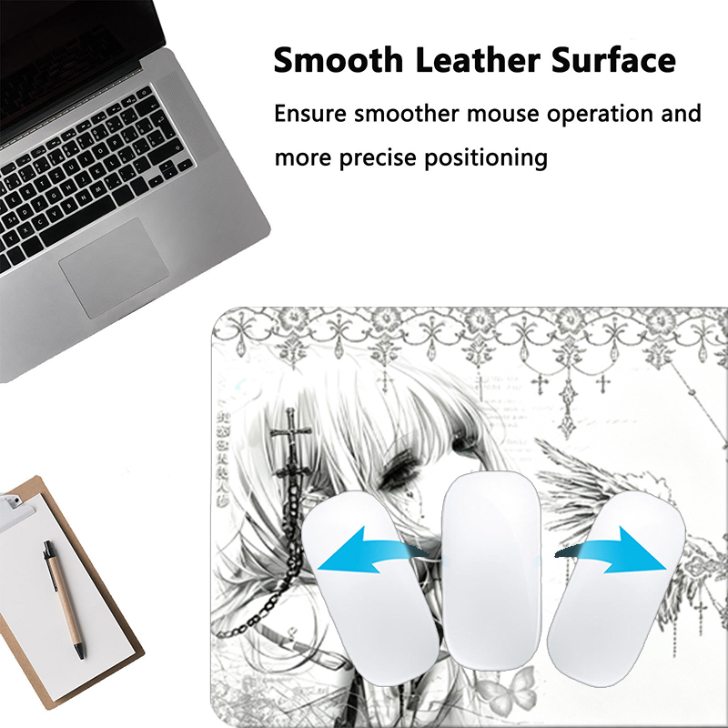 Leather Mousepad Black White A - Tablet With All Accessories review and price