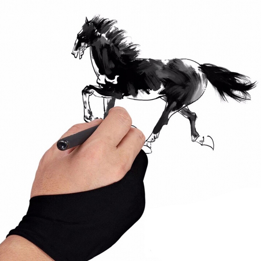 Black 2 finger artist glove an - Drawing Glove Artist review and price